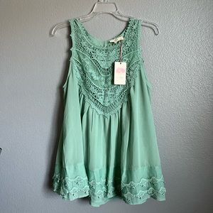 Flowy Lace Womens Tank